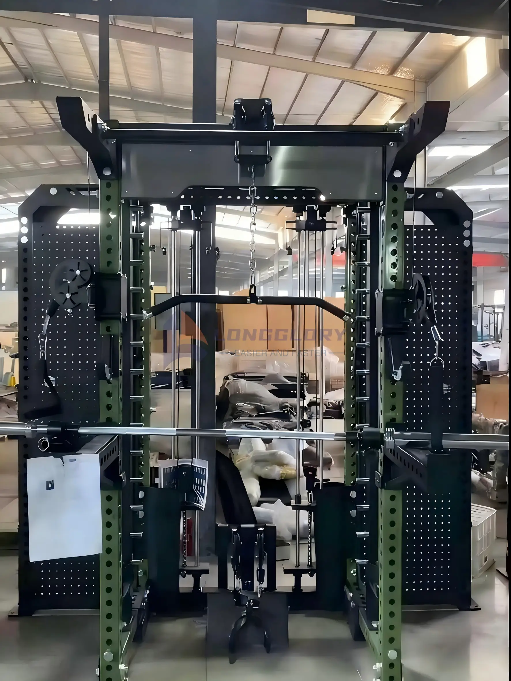 Commercial Multi Functional Smith Machine Power Rack